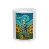 Sunflower Knight Ceramic Mug — Van Gogh Style Starry Sky Design (11oz, 15oz)